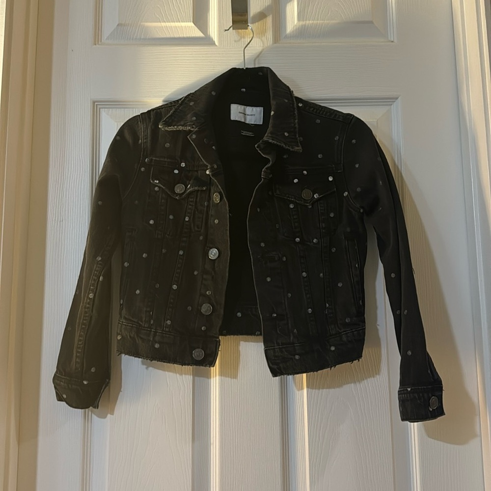 Current and Elliot black jacket with white polkadots